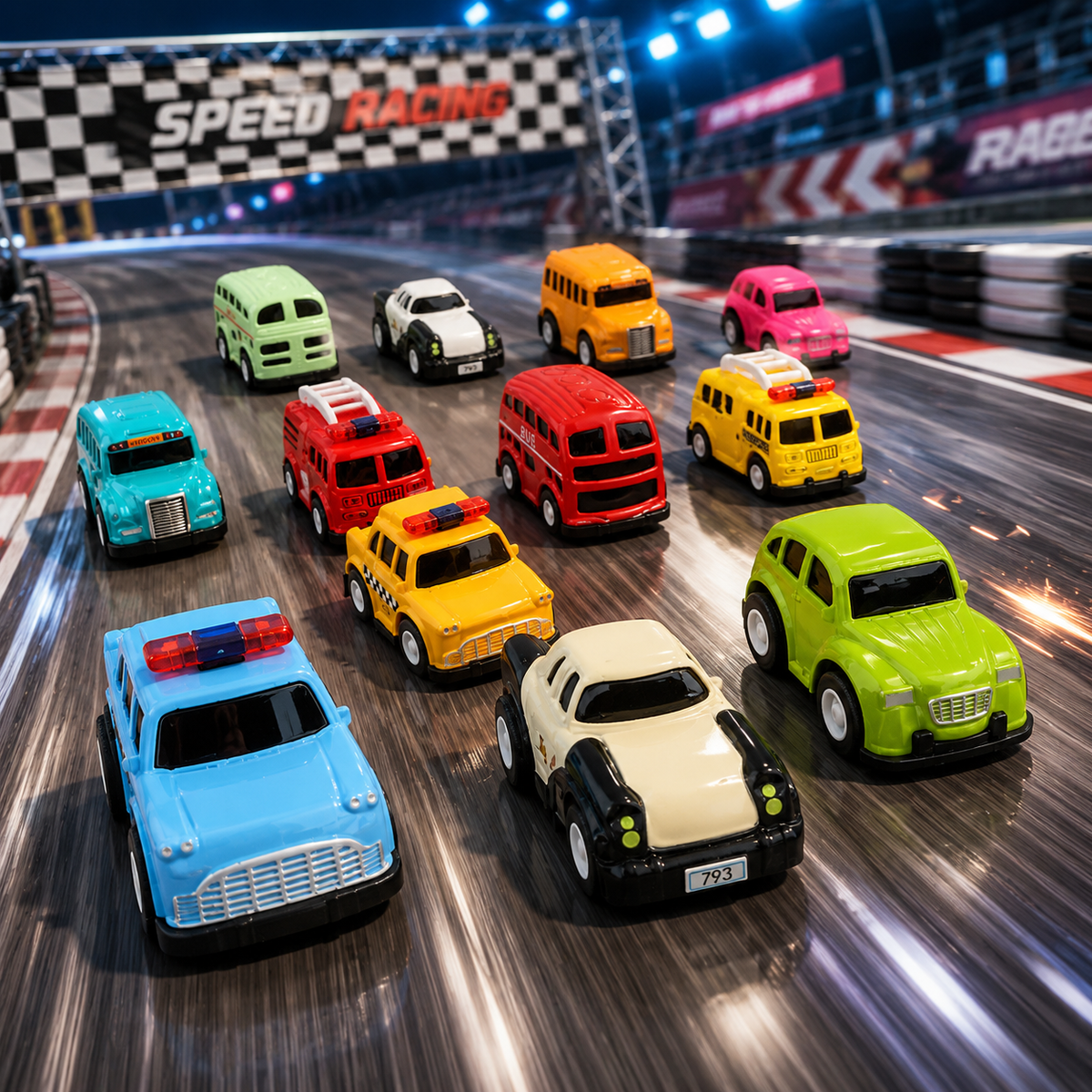 Orlunexa TinyRacers Mini Car Playset