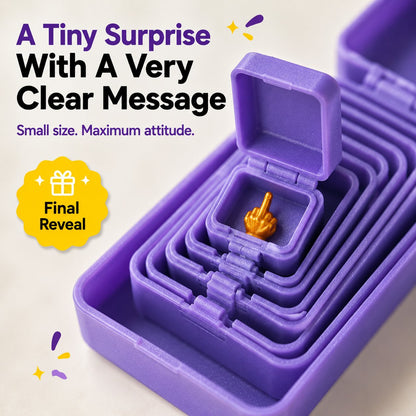 🎁 6-Layer Nesting Prank Gift Box | Pick Your Surprise: Middle Finger, Spider or Number 67