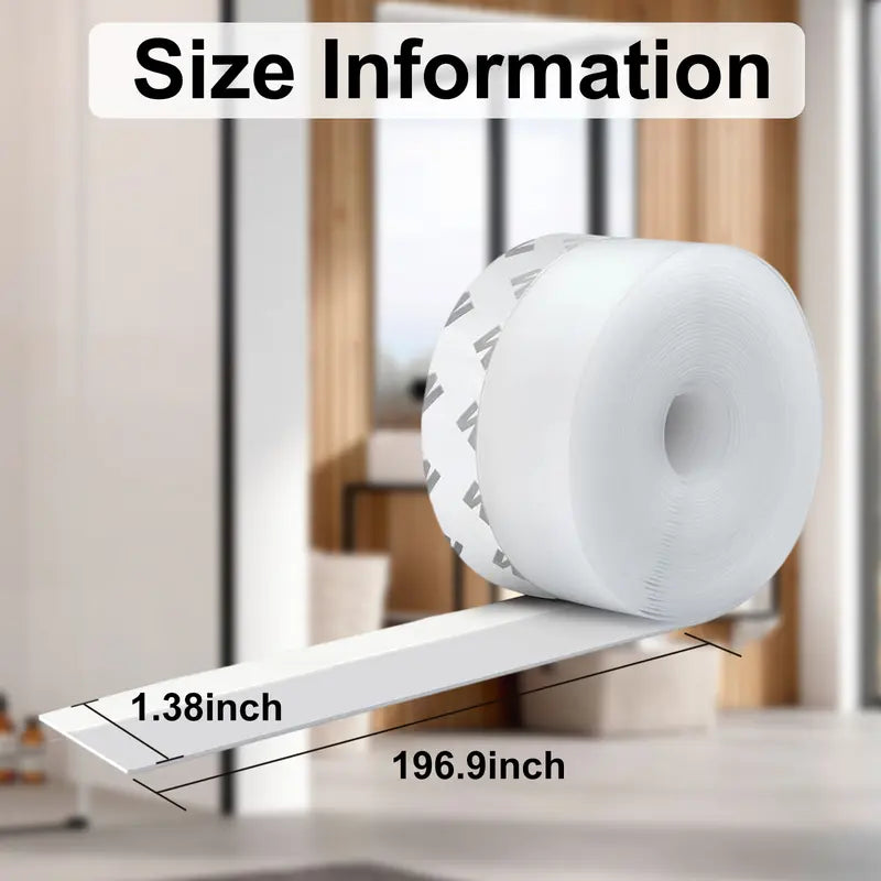 💥💥16.4Ft Door Weather Stripping | Adhesive Draft Stopper Seal Strip for Doors, Windows & Shower Doors