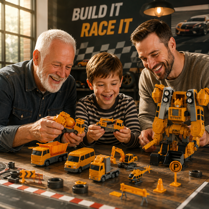 Savy Magnetic Robo Car Adventure with Storage Box