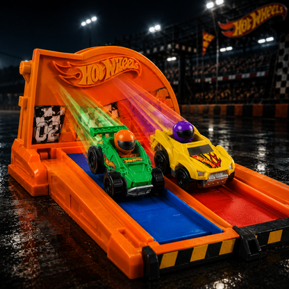 Orlunexa SpiralRush Stunt Speedway Playset with 2 Race Cars