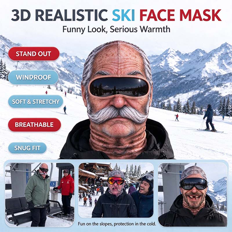 Realistic Face Balaclava – Viral Funny Ski Mask That Turns Heads 😂