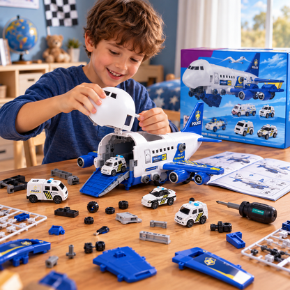 Orlunexa SkyBuilder Cargo Plane Adventure Playset