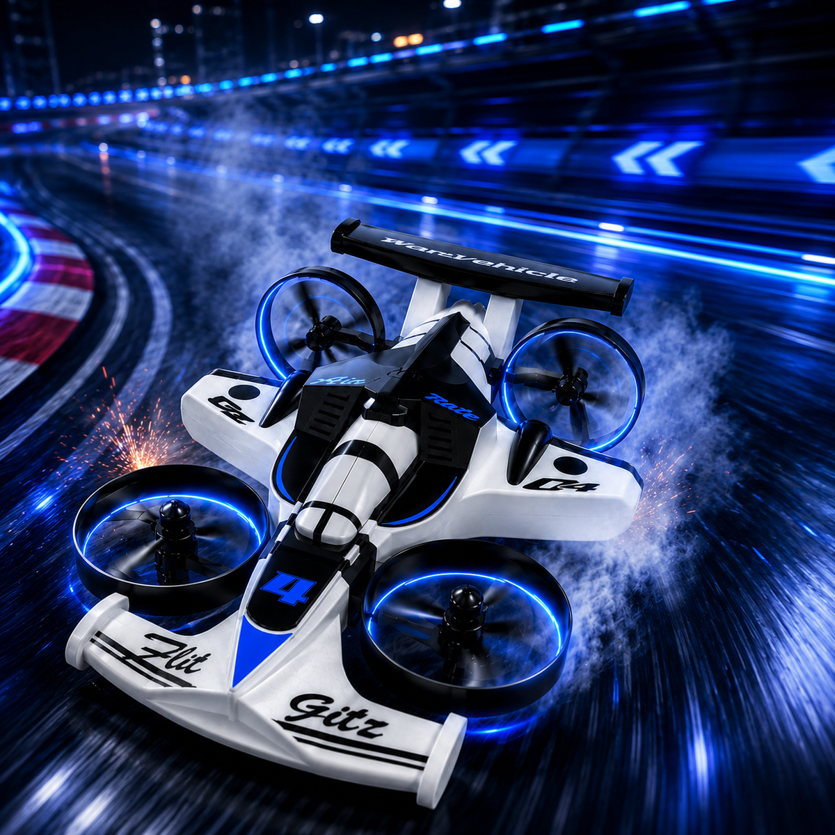 Orlunexa AeroRush 2-in-1 RC Flying Racer