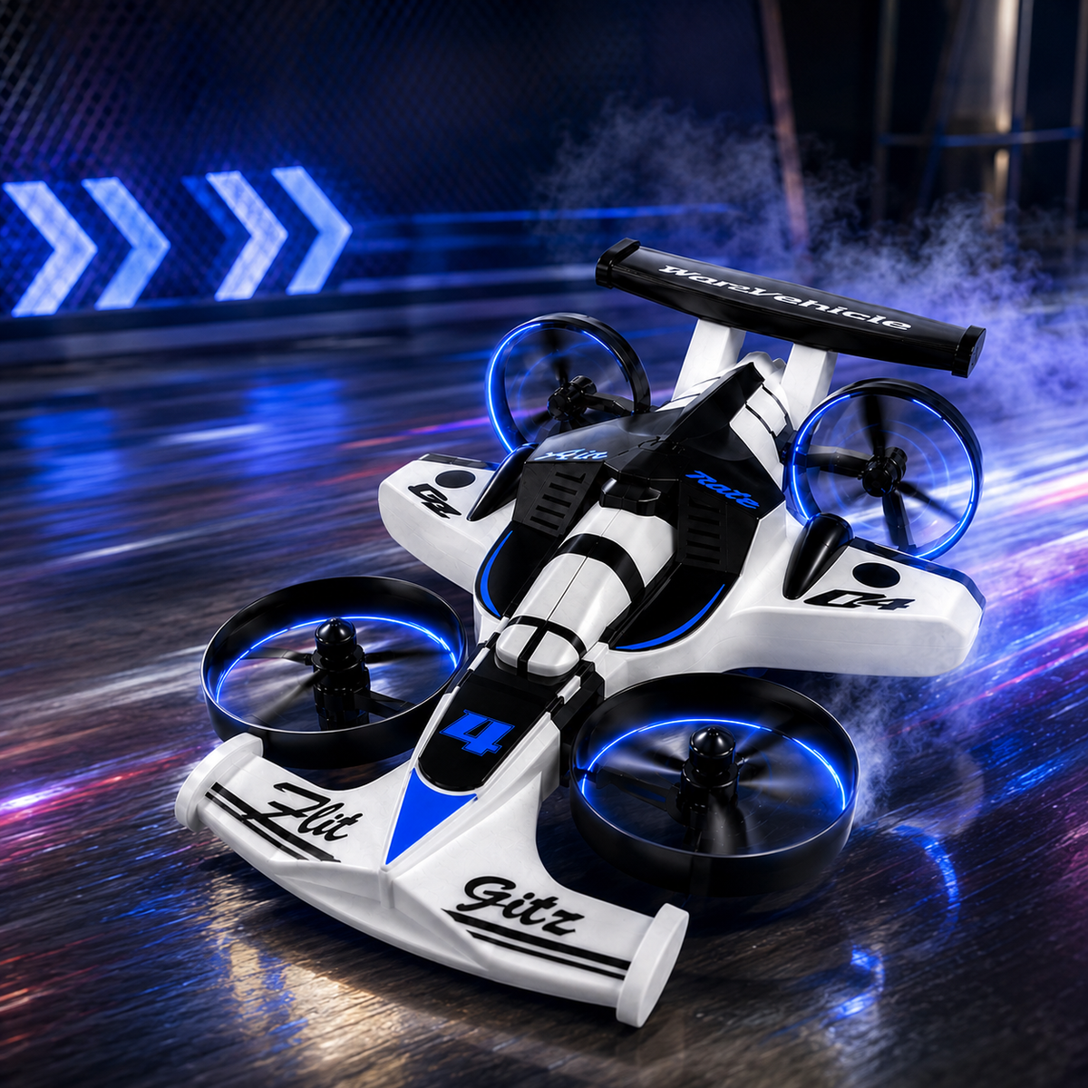 Orlunexa AeroRush 2-in-1 RC Flying Racer