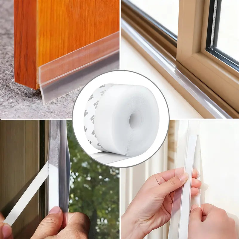 💥💥16.4Ft Door Weather Stripping | Adhesive Draft Stopper Seal Strip for Doors, Windows & Shower Doors