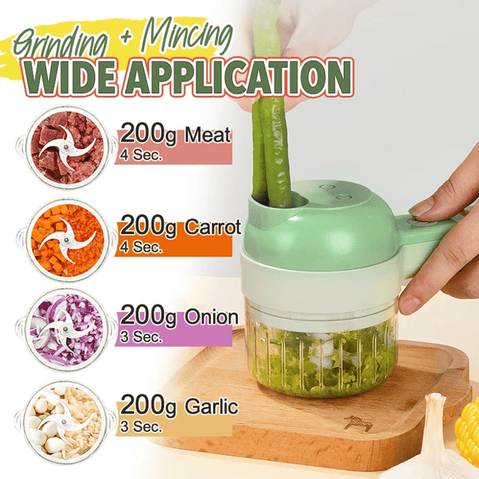 🔥 Trending Kitchen Favorite 🍳 | Cordless 4-in-1 Electric Food Chopper